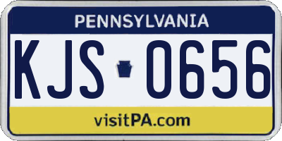 PA license plate KJS0656
