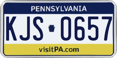 PA license plate KJS0657