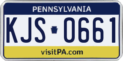 PA license plate KJS0661