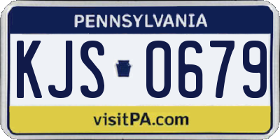 PA license plate KJS0679