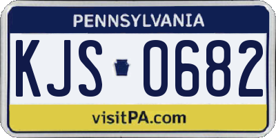 PA license plate KJS0682