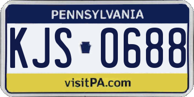 PA license plate KJS0688