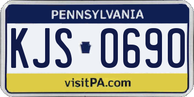 PA license plate KJS0690