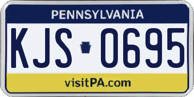 PA license plate KJS0695