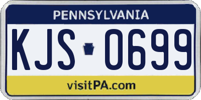PA license plate KJS0699