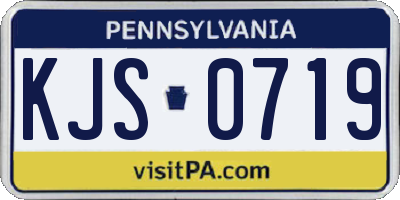 PA license plate KJS0719