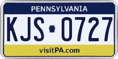 PA license plate KJS0727
