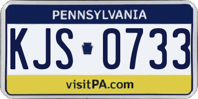 PA license plate KJS0733
