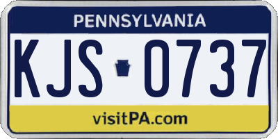 PA license plate KJS0737