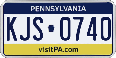 PA license plate KJS0740