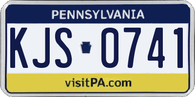 PA license plate KJS0741