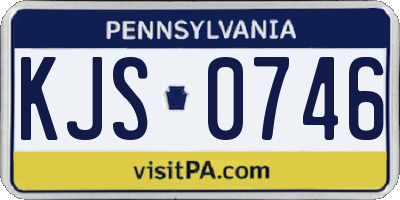 PA license plate KJS0746