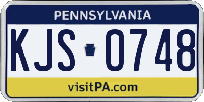 PA license plate KJS0748