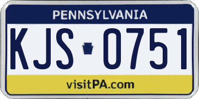 PA license plate KJS0751