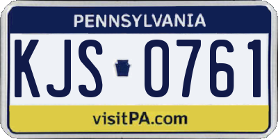 PA license plate KJS0761