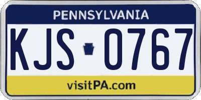 PA license plate KJS0767