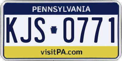PA license plate KJS0771
