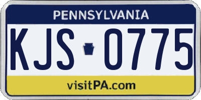 PA license plate KJS0775
