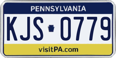 PA license plate KJS0779