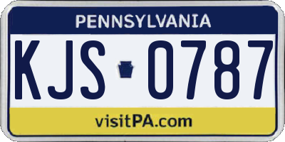 PA license plate KJS0787
