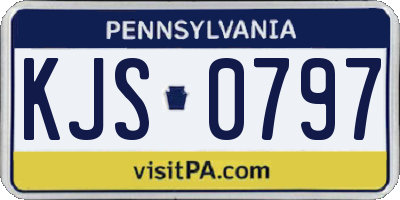 PA license plate KJS0797