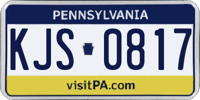PA license plate KJS0817