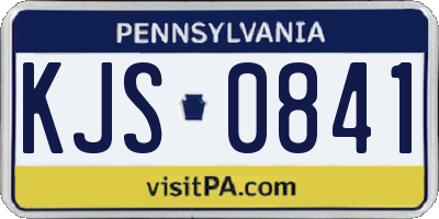 PA license plate KJS0841