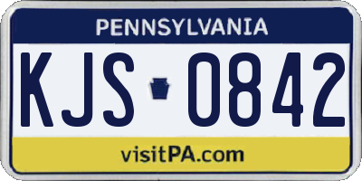 PA license plate KJS0842