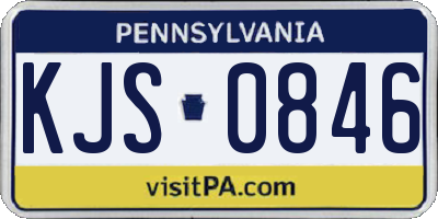 PA license plate KJS0846