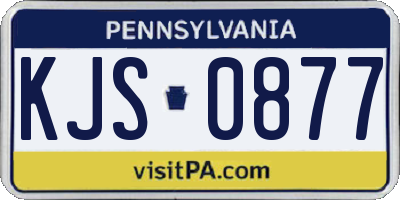 PA license plate KJS0877
