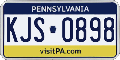 PA license plate KJS0898