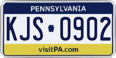 PA license plate KJS0902