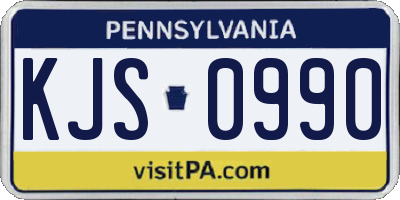 PA license plate KJS0990