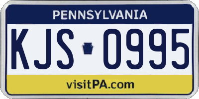 PA license plate KJS0995