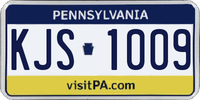 PA license plate KJS1009