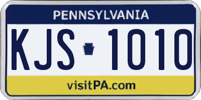 PA license plate KJS1010