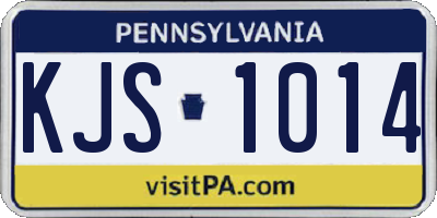 PA license plate KJS1014