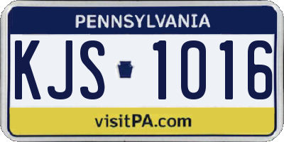 PA license plate KJS1016