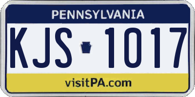 PA license plate KJS1017
