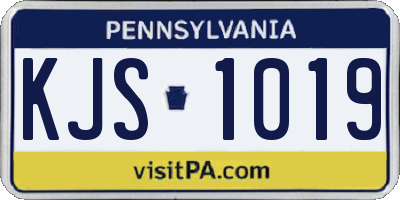PA license plate KJS1019