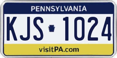 PA license plate KJS1024