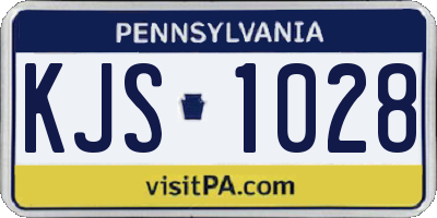 PA license plate KJS1028