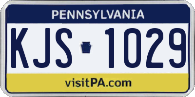 PA license plate KJS1029