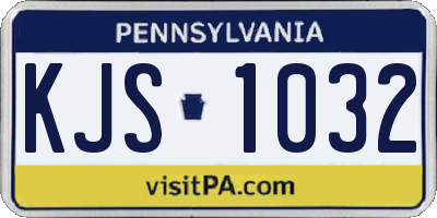 PA license plate KJS1032