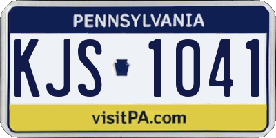 PA license plate KJS1041