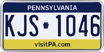 PA license plate KJS1046