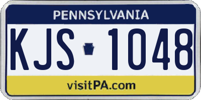 PA license plate KJS1048