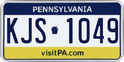PA license plate KJS1049