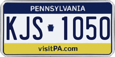 PA license plate KJS1050