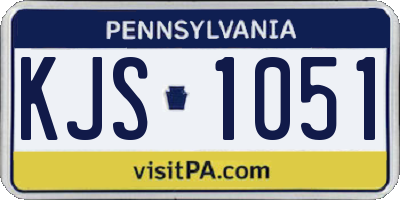 PA license plate KJS1051